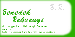 benedek rekvenyi business card