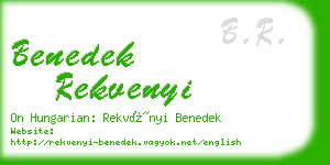 benedek rekvenyi business card